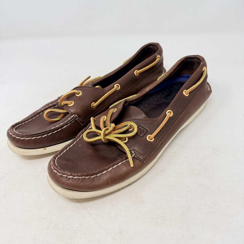 Sperry Top-Sider Boat Shoes Brown 9 Leather Classic Nautical Preppy Loafers